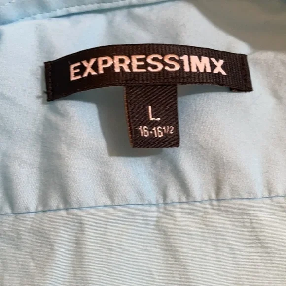 Express Light Blue‎ Dress Shirt - Picture 2 of 4
